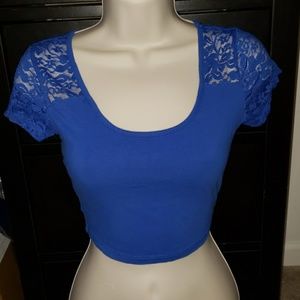 Blue crop top